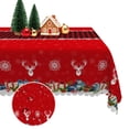 thumbnail image 6 of Nanqianyi Buffalo Plaid Snowflake Tablecloth,52"x70",Waterproof Stain Resistant Christmas Table Cover, 6 of 7