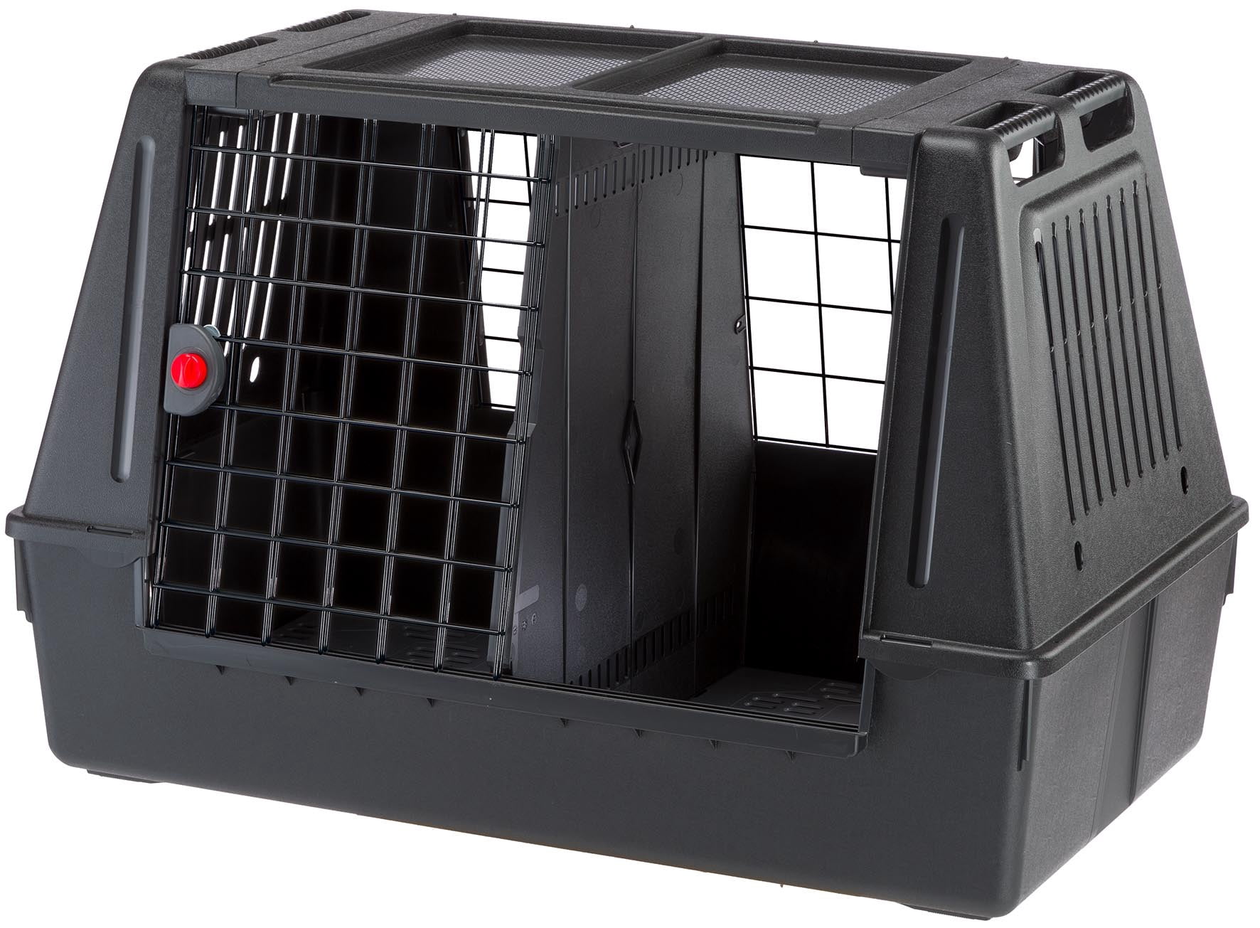 Ferplast Atlas Scenic Small Dog & Cat Pet Kennel for SUV & Hatchback Vehicles, Black
