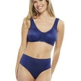 thumbnail image 3 of Carole Martin Comfort High Cut Full Coverage Womens Brief Hipster Panty Style 8002 Blue XLarge, 3 of 4