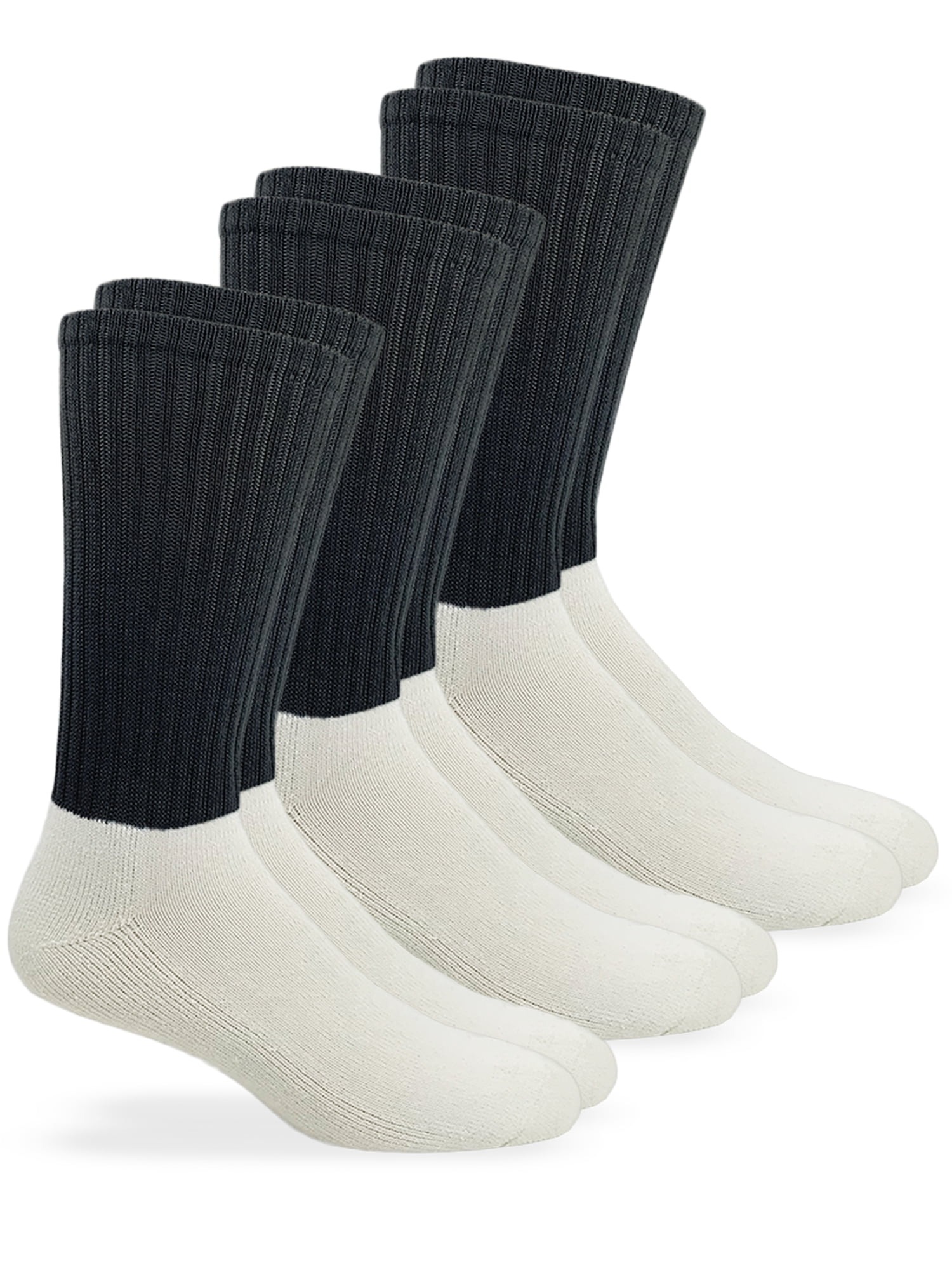 3 Pack Mens Cushioned Basketball Socks - Athletic Crew Sport Socks by LISH 9-13