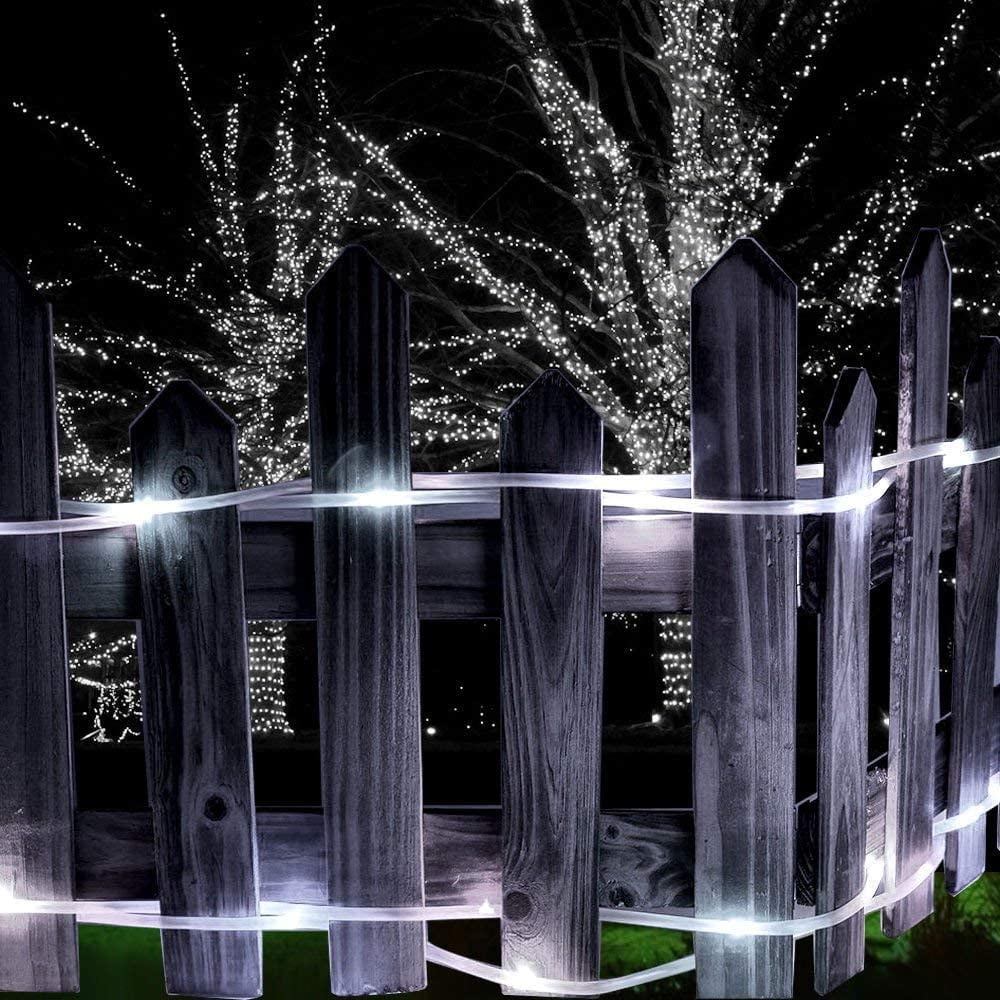 Solar Rope Lights Outdoor Waterproof ,72FT 200LED PVC Tube String Lights with 8 Modes for Garden,Yard, Path, Fence, Stairs, Backyard, Patio Decorative (Cool White)