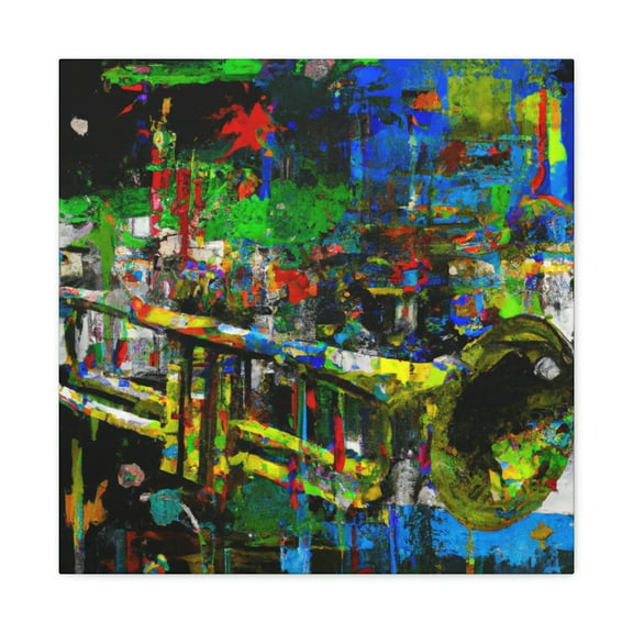 Trombone in Expressionism - Canvas