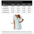 thumbnail image 5 of Alsol Lamesa V Neck Summer Dress for Women Bow Tie Mini Short Sleeve Casual Loose Boho Vintage Midi Dress, 5 of 5