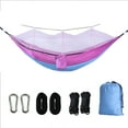 thumbnail image 2 of Birdeem Camping Hammock with Mosquito Net, Portable Double/Single Travel Hammock Insect Netting 210T Nylon Hammock Swing for Backyard Garden Camping Backpacking Survival Travel (Pink), 2 of 8