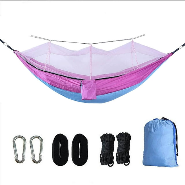 Ovzne Double Parachute Cloth Mosquito Proof Ha Mmock With Mosquito Bill On Clearance