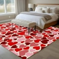 thumbnail image 5 of Valentine's Day Washable Area Rug 5 x 7 ft Red Pink Heart, Soft Non Slip Rugs Stain Repellent Indoor Felt Carpet for Living Dining Room Bedroom Home Office, 5 of 9