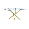 thumbnail image 5 of Rectangle 60" x 38" 7pc Clear Glass Dining Set with Dark Gray Chairs, 5 of 7