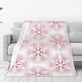 thumbnail image 1 of Fotbe Christmas Snowflakes Manta de Franela Acolchonada con Estampado, Súper Suave y Esponjosa, Extra Grande para Sofá, Cama, Uso Todo el Año-60"x50", 1 of 7
