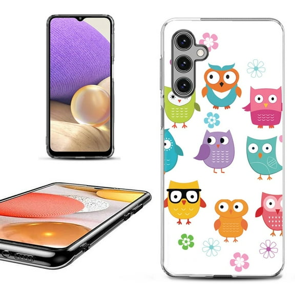 OneToughShield ® for Samsung Galaxy A14 5G Phone Case, Fashion Cover Case - Happy Owl