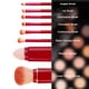 thumbnail image 4 of Brocha para polvos sueltos de viaje 8 en 1, brocha en ángulo, brocha para sombra de ojos, esponja de belleza, brocha para labios para mezclar bases, juegos de brochas de maquillaje portátiles, 4 of 6