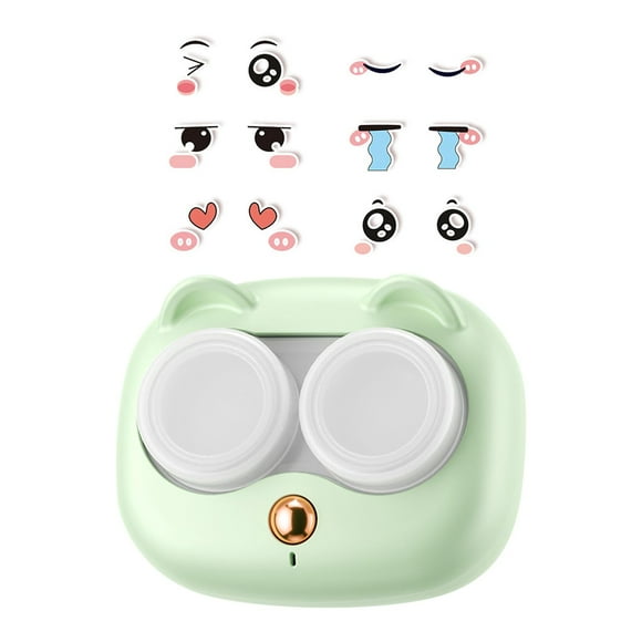 Bunblic Étui d'Objectif Automatique Mignon Boîte Nettoyante pour Voyage Sports de Plein Air Quotidien Vert