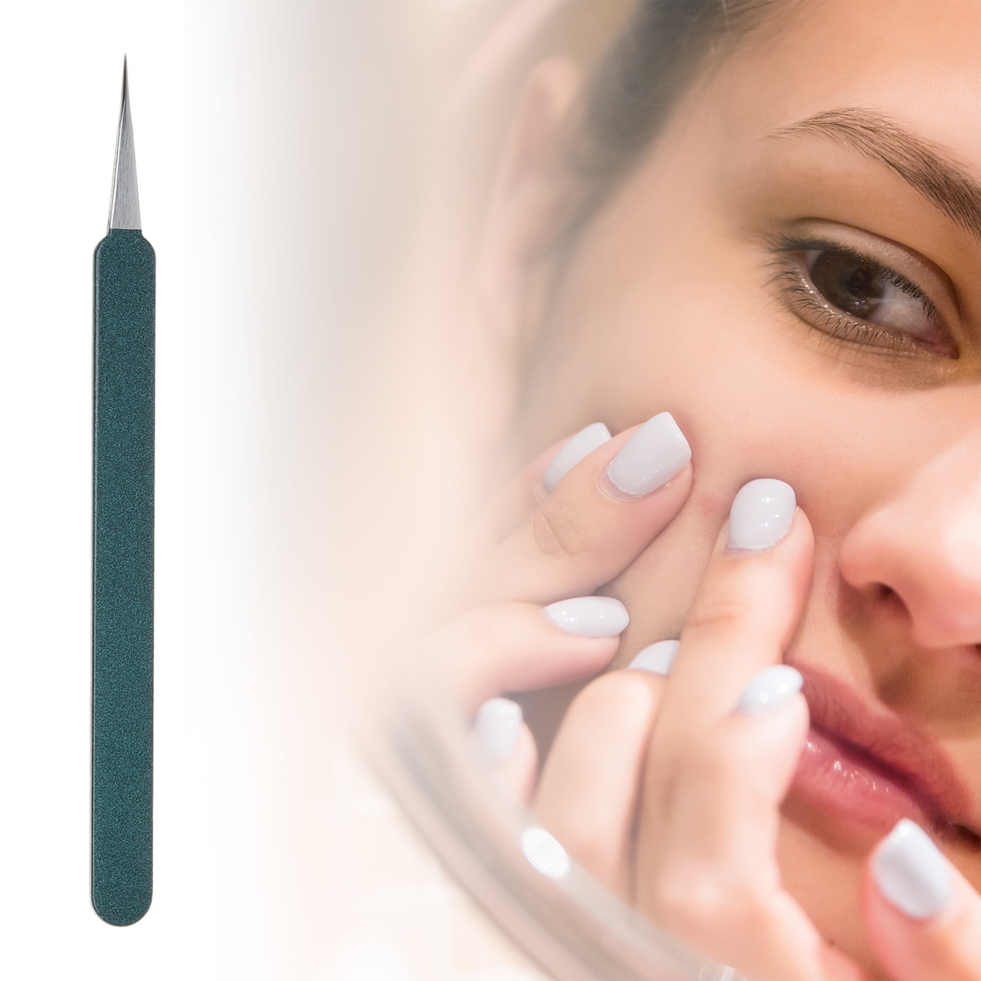 Unique Bargains 1pc Durable Squeeze Pimple Extractor Tool Blackish Green