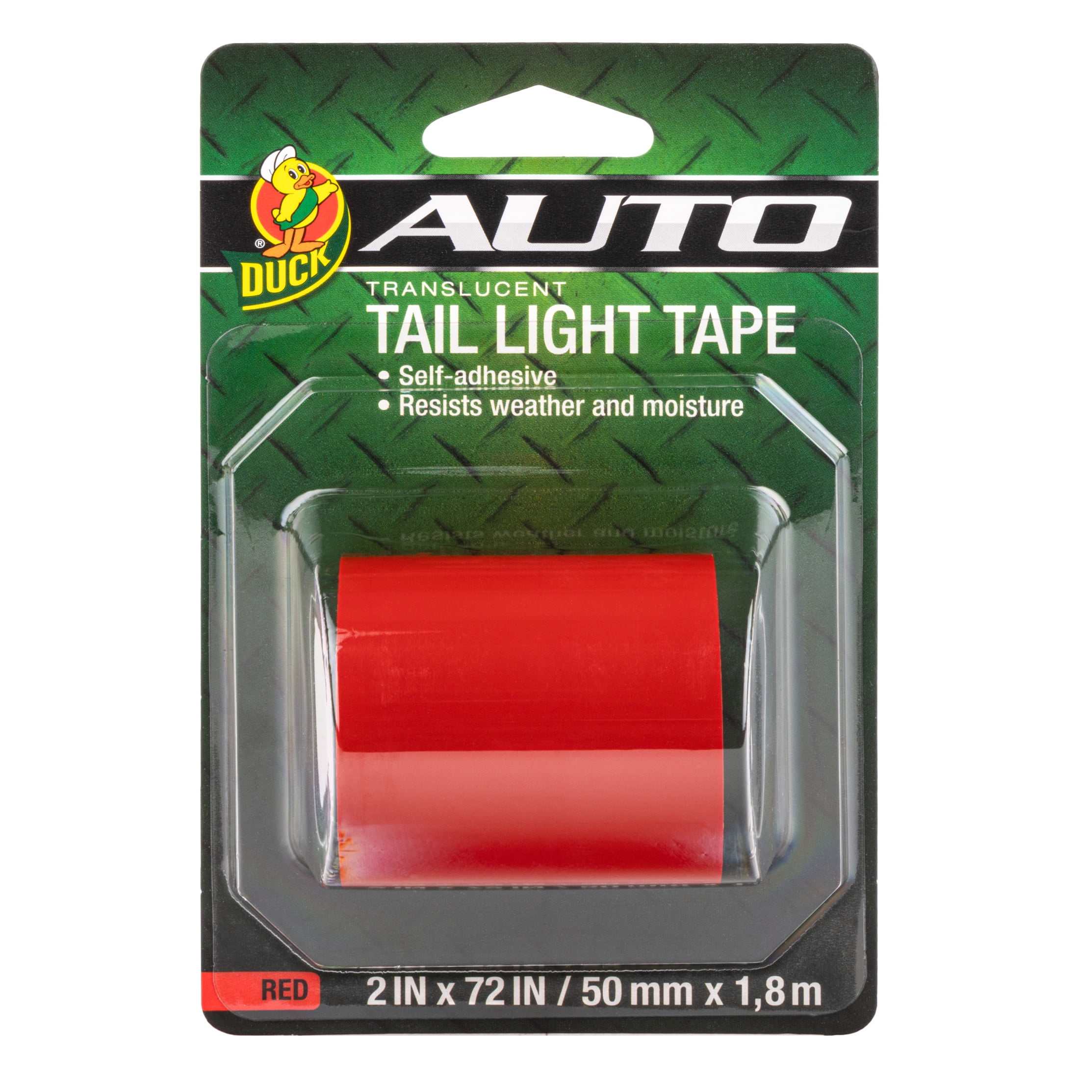 (3 pack) Duck Brand Translucent Tail Light Tape - Red, 2 in. x 72 in.