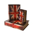 thumbnail image 1 of Set Of 3 Red White & Blue British Flag Wood Book Box, 1 of 1