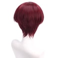 thumbnail image 3 of Peluca para cosplay, color rojo oscuro, mixta, corte bob, 40 cm, sintética, 3 of 3