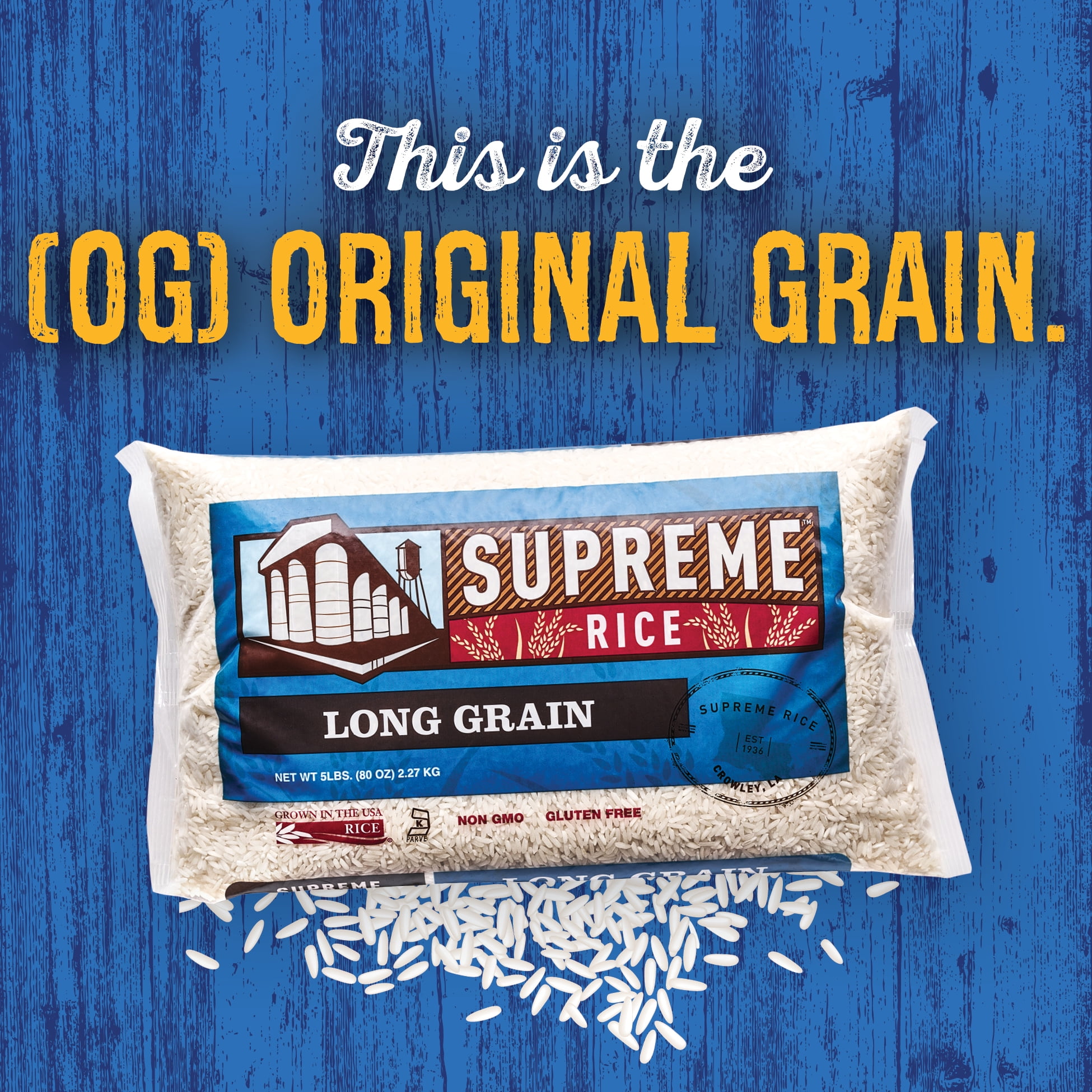 (3 pack) Supreme Rice White Long Grain, 5.0 LB