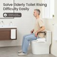 thumbnail image 2 of Raised Toilet Seat with Handles   Toilet Seat Riser for Seniors  Removable Padded Handles  Adjustable Height Handrails &; Secure Fit  Fits Most Toilets  Capacity, 2 of 9