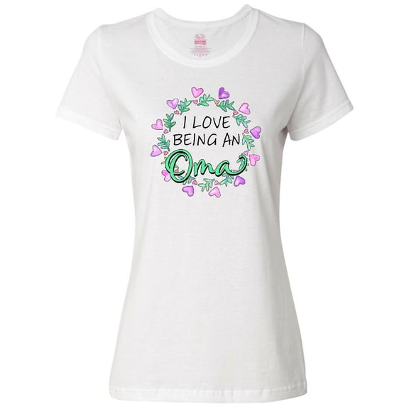 Inktastic I Love Being an Oma- Circle of Hearts Women's T-Shirt