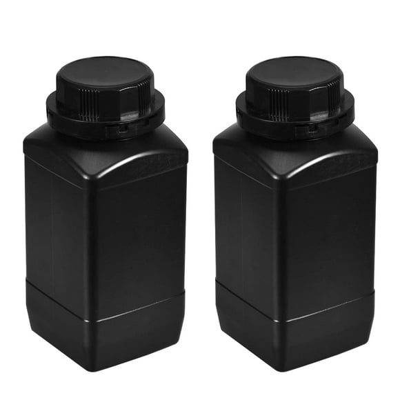 2pcs 1000ml Chemical Reagent Bottles Plastic Wide Mouth Reagent Vial Bottles