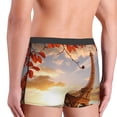 thumbnail image 4 of Kdxio Men's Boxer Briefs with Eiffel Tower with red leaves in Paris Print - Comfortable and Breathable Underwear for Everyday Wear, 4 of 7