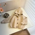 thumbnail image 2 of Coerni Open Front Hoodie Cardigan Girl's Knit Plaid Oversized Sweatshirt Toddler Button Down Clothes Cable Chunky Winter Outerwear, 2 of 9