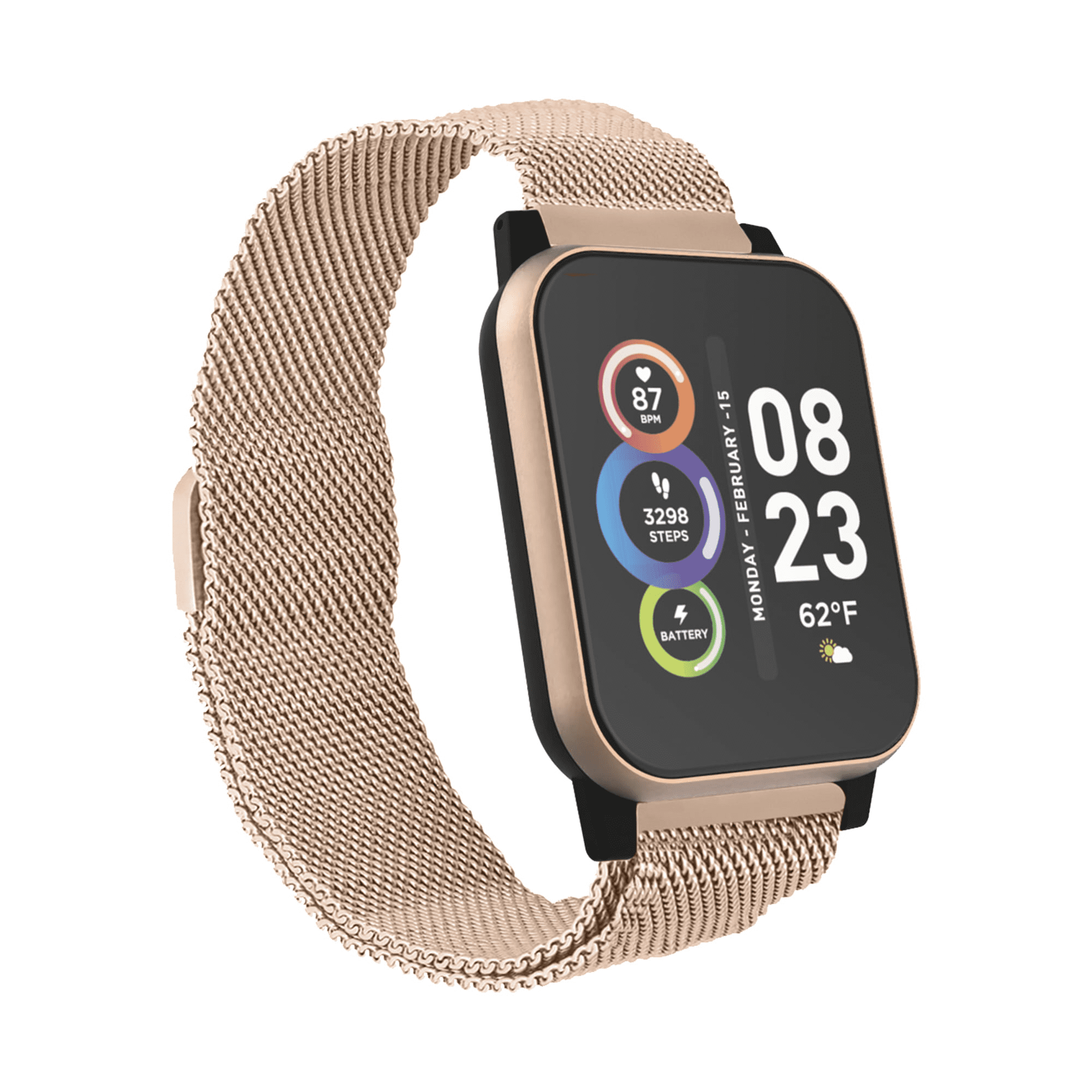Itech Fusion 2S Unisex Adult Smartwatch w Multi Sport Gold Beige