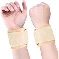 thumbnail image 1 of wonima44 2 PCS Comfortable Wrist Brace, Adjustable Wrist Support, Compression Wrist Strap for Tendonitis, Arthritis, Carpal Tunnel, Sports Injuries, Wrist Pain Relief, Working Out Fitness, Beige, 1 of 1