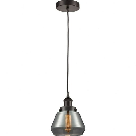 616-1PH-OB-G173-LED-Innovations Lighting-Fulton - 1 Light Mini Pendant In Industrial Style-10 Inches Tall and 7 Inches Wide Oil Rubbed Bronze Plated