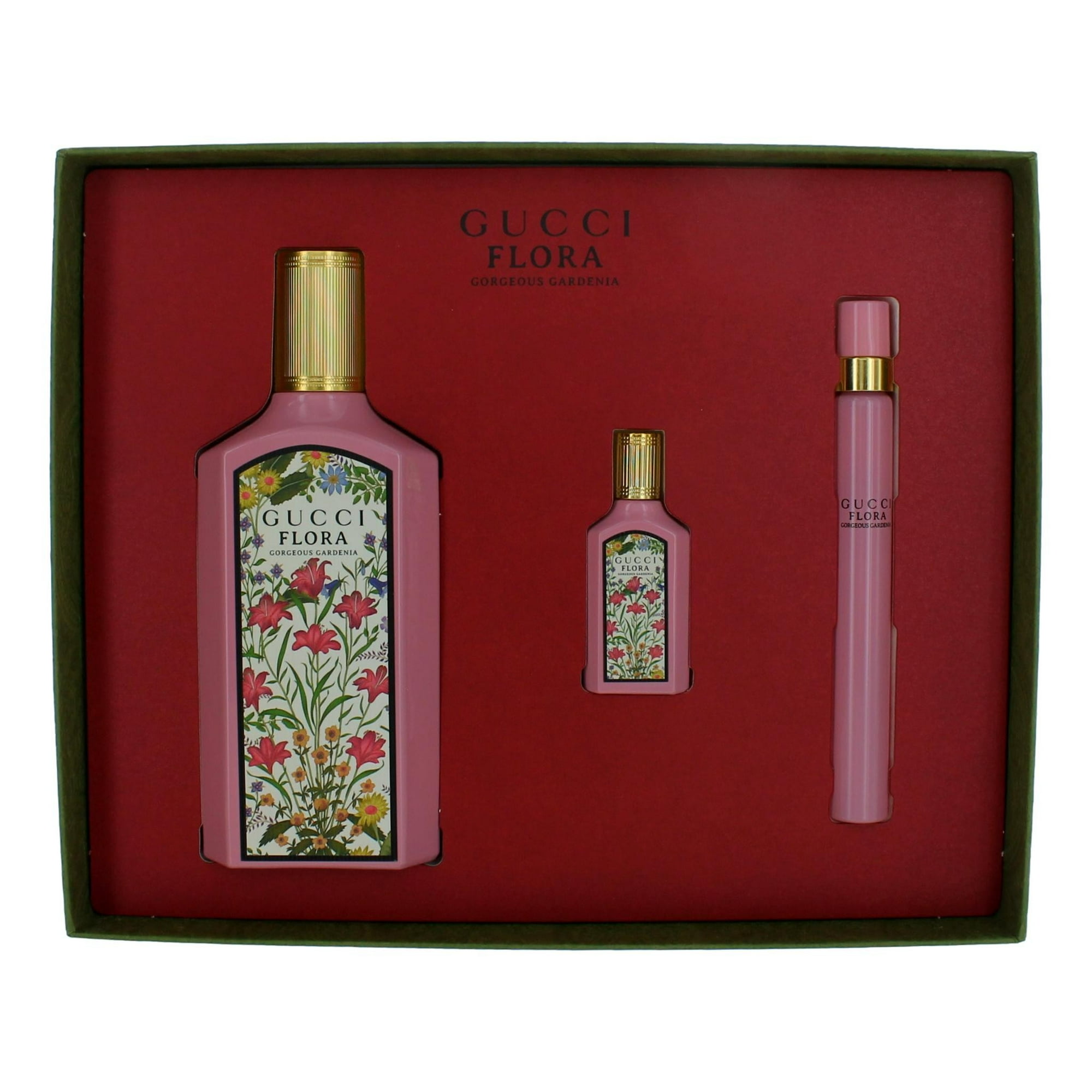 GUCCI FLORAGORGEOUSGARDENIA3点セット GUCCI FLORA GORGEOUS GARDENIA 3 PCS SET FOR WOMEN: 3.3 EDP