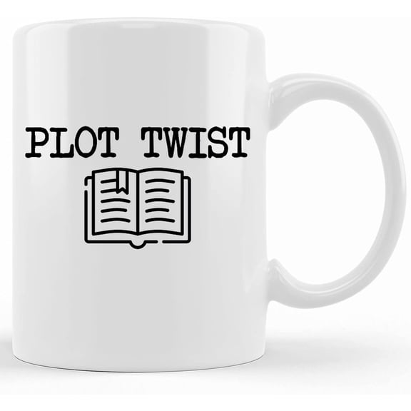 Funny Book Bookworm Coffee Mug Quarantine Reading Coffee Mug Teacher Mug Plot Twist Mug, Ceramic Novelty Coffee Mug, Tea Cup, Gift Present For Birthday, Christmas Thanksgiving Fest