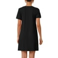 thumbnail image 3 of INSPIRE CHIC Women's Nightgowns Modal Sleepwear Short Sleeve Sleep Shirt Crewneck Short Nightshirt S Black, 3 of 6