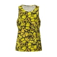 thumbnail image 4 of Fotbe Yellow Butterflies Pattern Men's Quick Dry Workout Tank Top Gym Muscle Tee Fitness Bodybuilding Sleeveless T Shirt Breathable Workout Shirt-4X-Large, 4 of 9