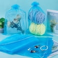 thumbnail image 4 of 30pcs 12x16 Inch Extra Large Mesh Gift Bags with Drawstring Large Blue Organza Gift Bag Big Deep Sky Blue Jewelry Packaging Pouches, 4 of 9