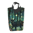 thumbnail image 2 of Bingfone Mystical Black Cat Fireflies Laundry Hamper,Large Canvas Fabric Lightweight Storage Basket Toy Organizer Dirty Clothes Collapsible, 2 of 6