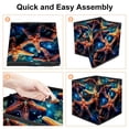 thumbnail image 4 of Starfish Foldable Clothes Storage Toy Box Storage Bin with Handle, 10.8"x10.5"x10.6", Large Capacity, 4 of 6