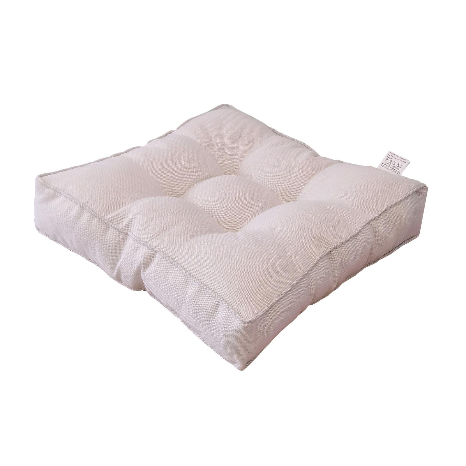 Flux Chair Pad Plain Seat Cushion Square PP Cotton Filling Breathable White Walmart
