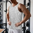 thumbnail image 5 of Cauagu Silver Glitter Print Men's Sleeveless Muscle Shirts,Tank Tops Quick Dry Workout Tank Top Gym Muscle Tee Fitness Bodybuilding T Shirt for Men-3X-Large, 5 of 7