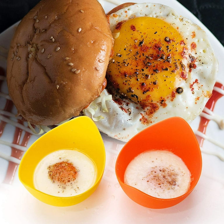 Silicone Non-stick Egg Poachers, Poached Egg Cups for Steaming