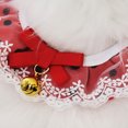 thumbnail image 2 of Christmas Pet Bandana Lace Cat Neckerchief Kitten Collar Scarf with Bell for Cat, 2 of 8