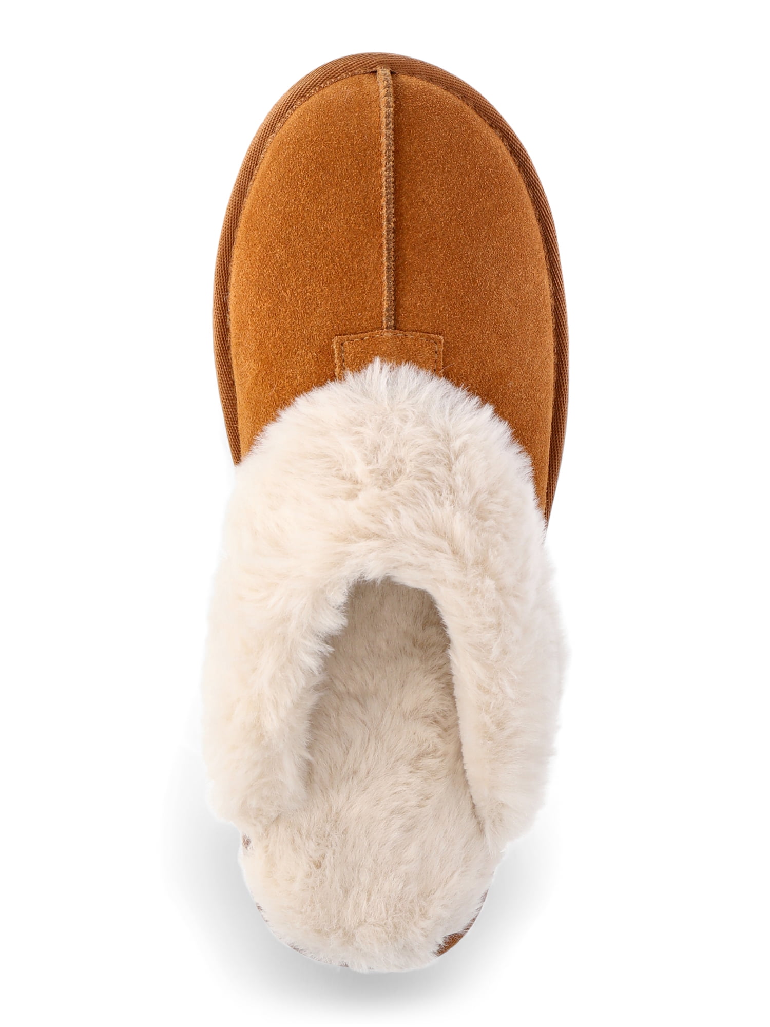 Joyspun Women's Faux Suede Platform Clog Slippers