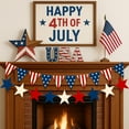 thumbnail image 6 of YIBAGA 4th of July Garland Banner 2 Sets Patriotic Independence Day Decor Wooden, Red White Blue, 6 of 7