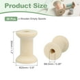 thumbnail image 2 of Wooden Empty Spools, Unfinished Wood Thread Spools Fit for Embroidery Sewing Machines Crafts Wire Weaving Bobbins Natural Color 1.2"x0.8", 2 of 6