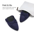 thumbnail image 3 of Women Knit Ballet Flats Foldable Pointed Toe Comfortable Dressy Flats with Bow Knot for Casual Business and Office, 3 of 7