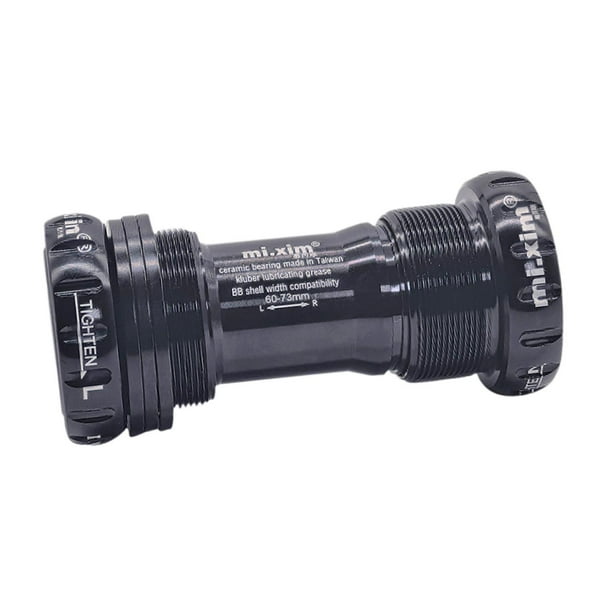 Piezas de bielas ligeras con componente roscado para pedalier de bicicleta Negro