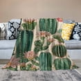 thumbnail image 2 of Orinice Botanical Cactus Throw Blanket Desert Flora Blankets for Greenhouse or Sunroom Decor, Vintage Botanical Cacti and Succulents   Blankets, Cactus Gifts for Women 60x80in, 2 of 6