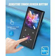 96GB Bluetooth MP3 Player - 2.4 Screen Portable HiFi Mp3 MP4 Player with Built-in Speaker,Walkmen Music Player with Voice Recorder,FM Radio,Touch Buttons Study Player,Support up to 256GB SD Card