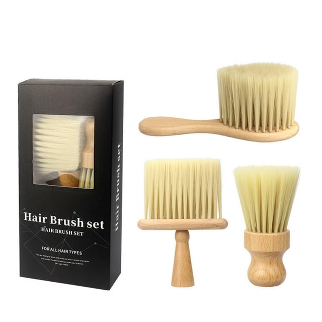3 paquetes de cepillo para polvo de cuello de barbero, cepillo de limpieza para cortar el cabello Irfora cepillo cosmético
