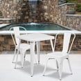 thumbnail image 3 of Bowery Hill Ensemble Bistro en Métal 3 Pcs, Blanc, 3 of 5