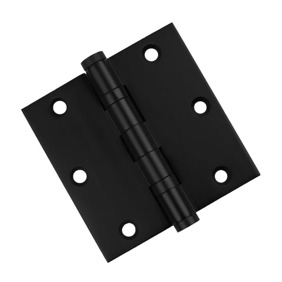 EMBASSY Door Hinge 3.5 x 3.5 Solid Brass Matte Black with Flat Tips