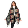 thumbnail image 3 of FORMRS Womens Scarf Winter Soft Long Big Warm Shawls Wrap Tassel Scarves, Beige Striped Trees, 3 of 9